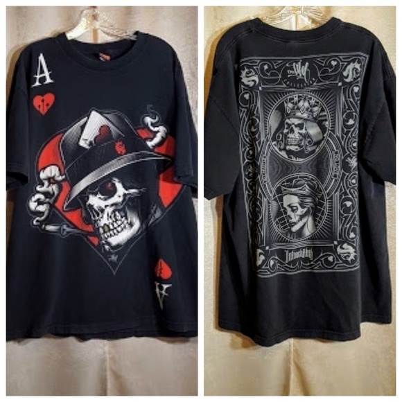OGbel Skull T-Shirt sz 2XL Front and Back Print - Picture 1 of 8